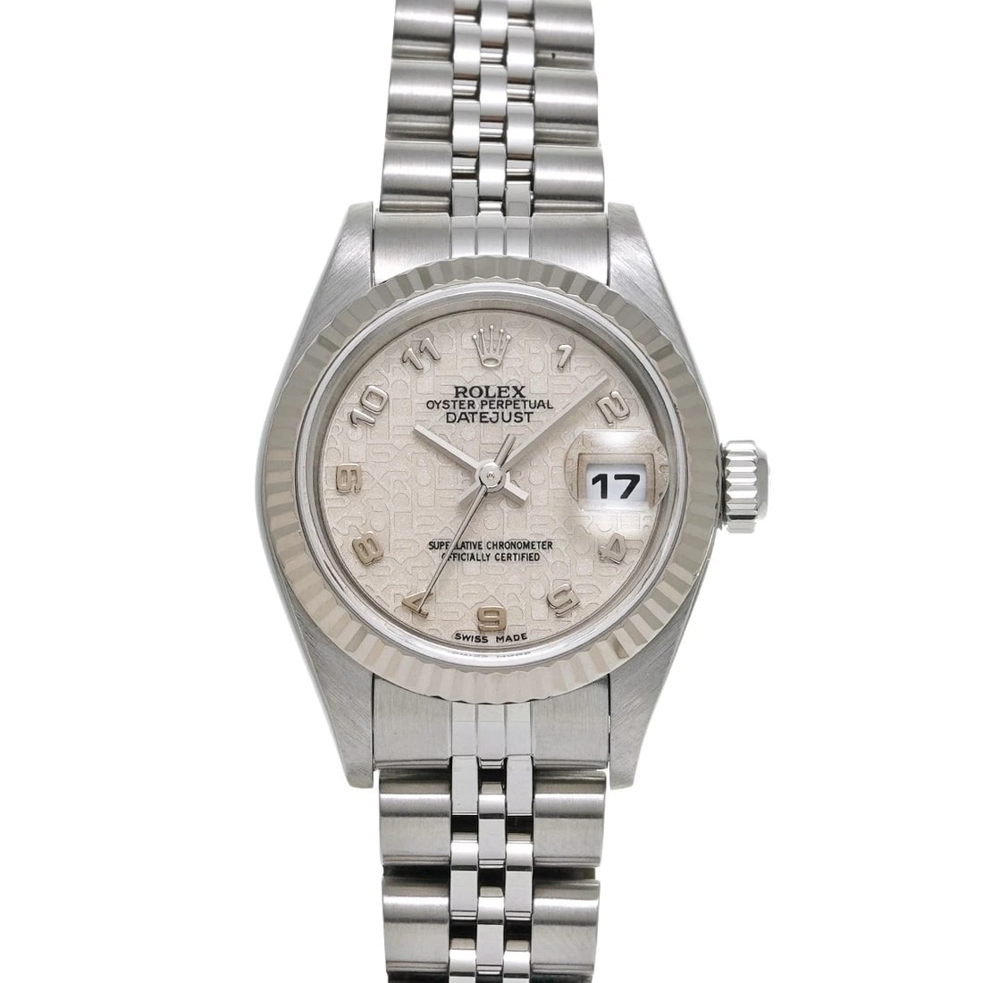 ROLEX DATEJUST IVORY COMPUTER WATCH: ROLEX Datejust Ivory Computer Watch Brand: ROLEX Type: Wristwatch Material: Band Material Stainless steel, Case Material Stainless steel Color: Dial Color Ivory Computer Size: ??Case? H/about