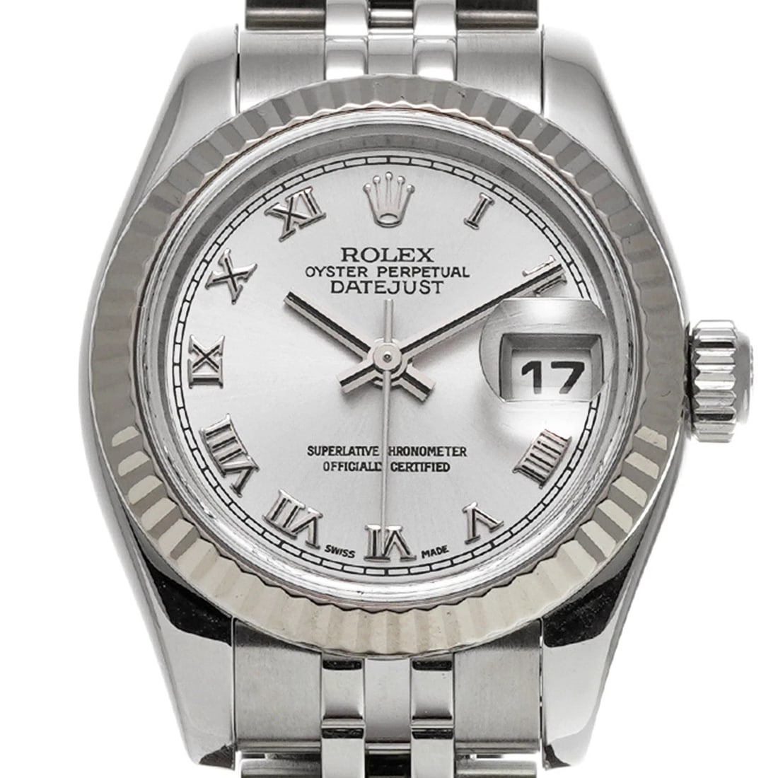 ROLEX DATEJUST SILVER WATCH - 4