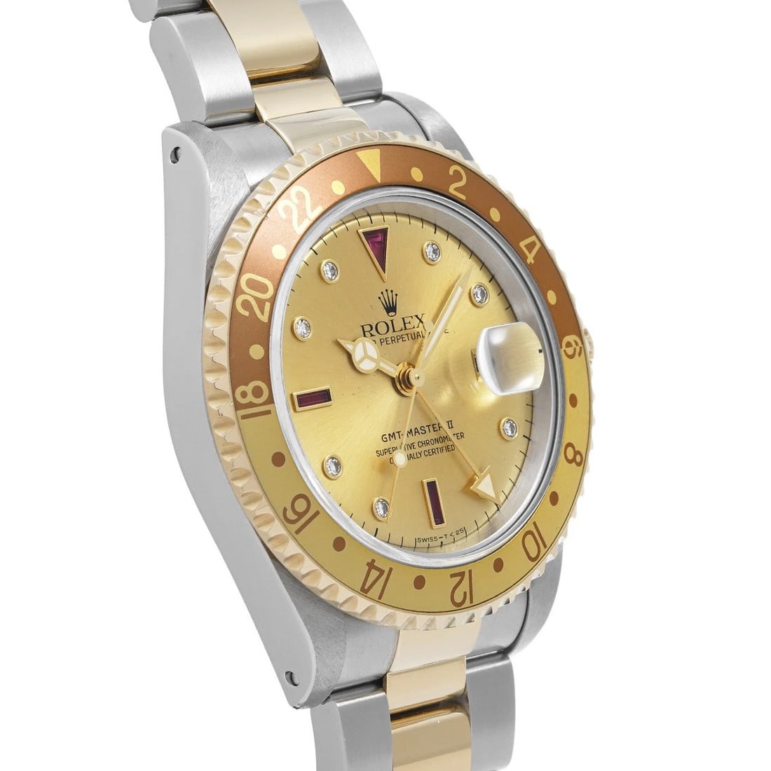 ROLEX MASTER CHAMPAGNE RUBY DIAMOND WATCH - 3
