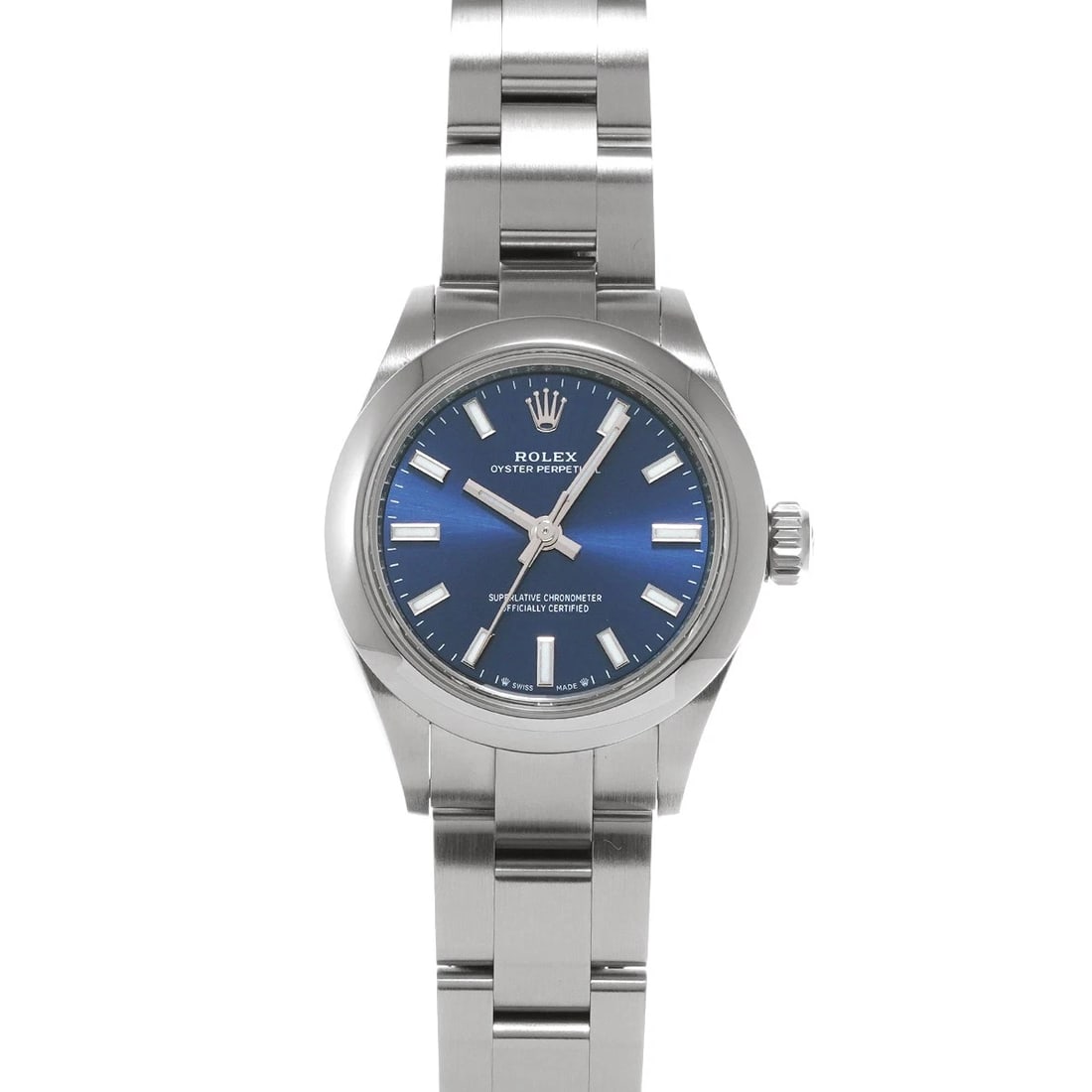 ROLEX OYSTER PERPETUAL BRIGHT BLUE WATCH: ROLEX Oyster Perpetual Bright blue Watch Brand: ROLEX Type: Wristwatch Material: Band Material Stainless steel, Case Material Stainless steel Color: Dial Color Bright blue Size: ??Case?