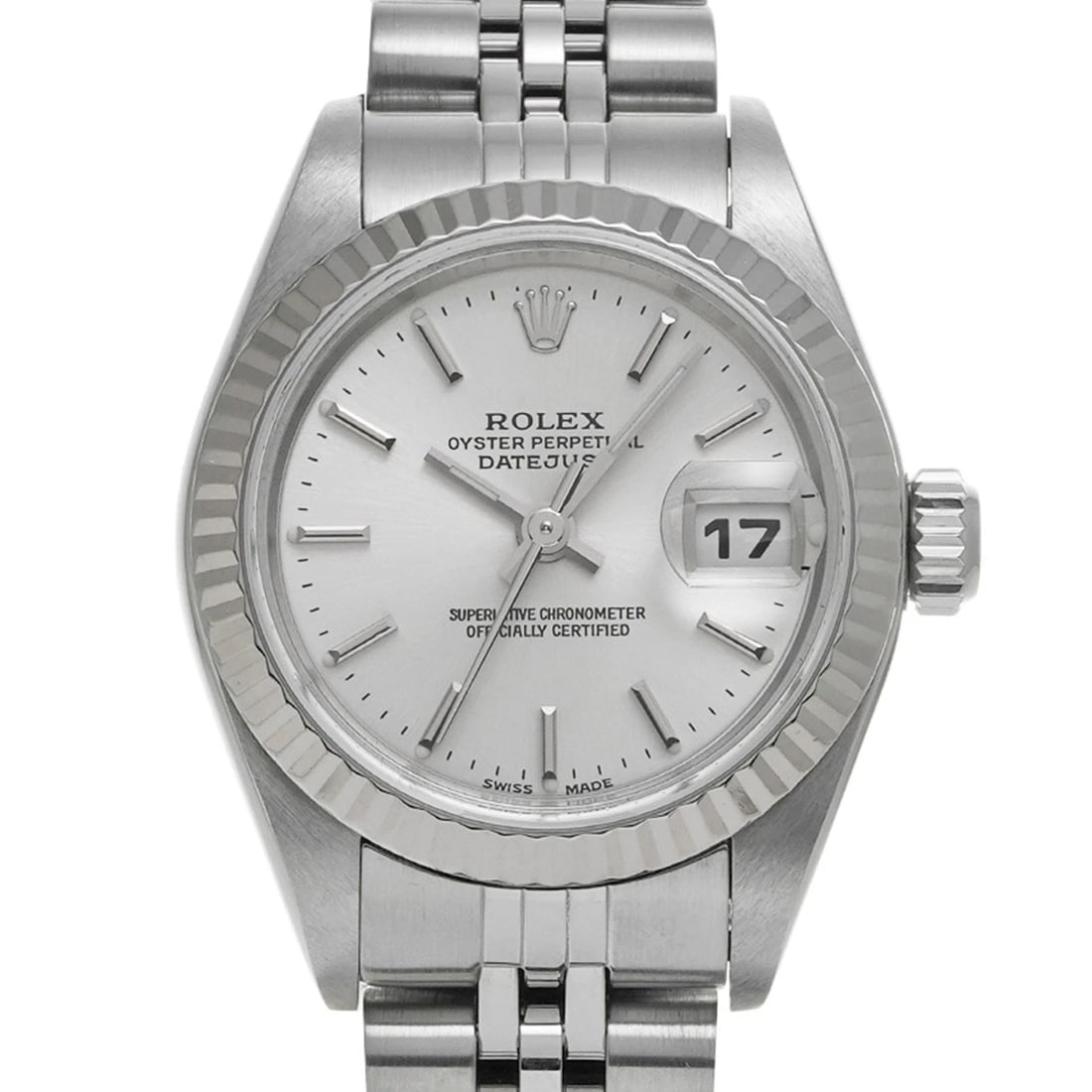 ROLEX DATEJUST SILVER WATCH - 4