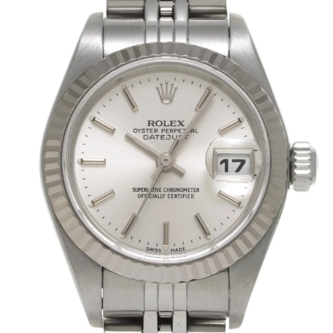 ROLEX DATEJUST SILVER WATCH - 4