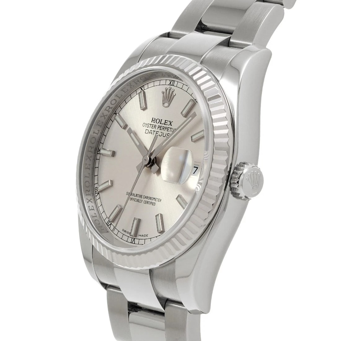 ROLEX DATEJUST SILVER WATCH - 2