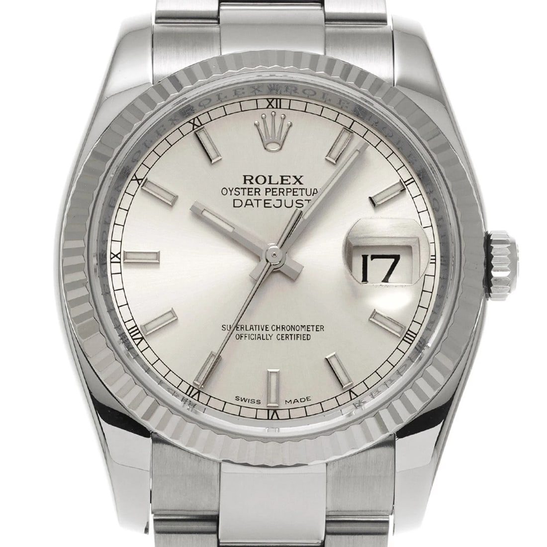 ROLEX DATEJUST SILVER WATCH - 4
