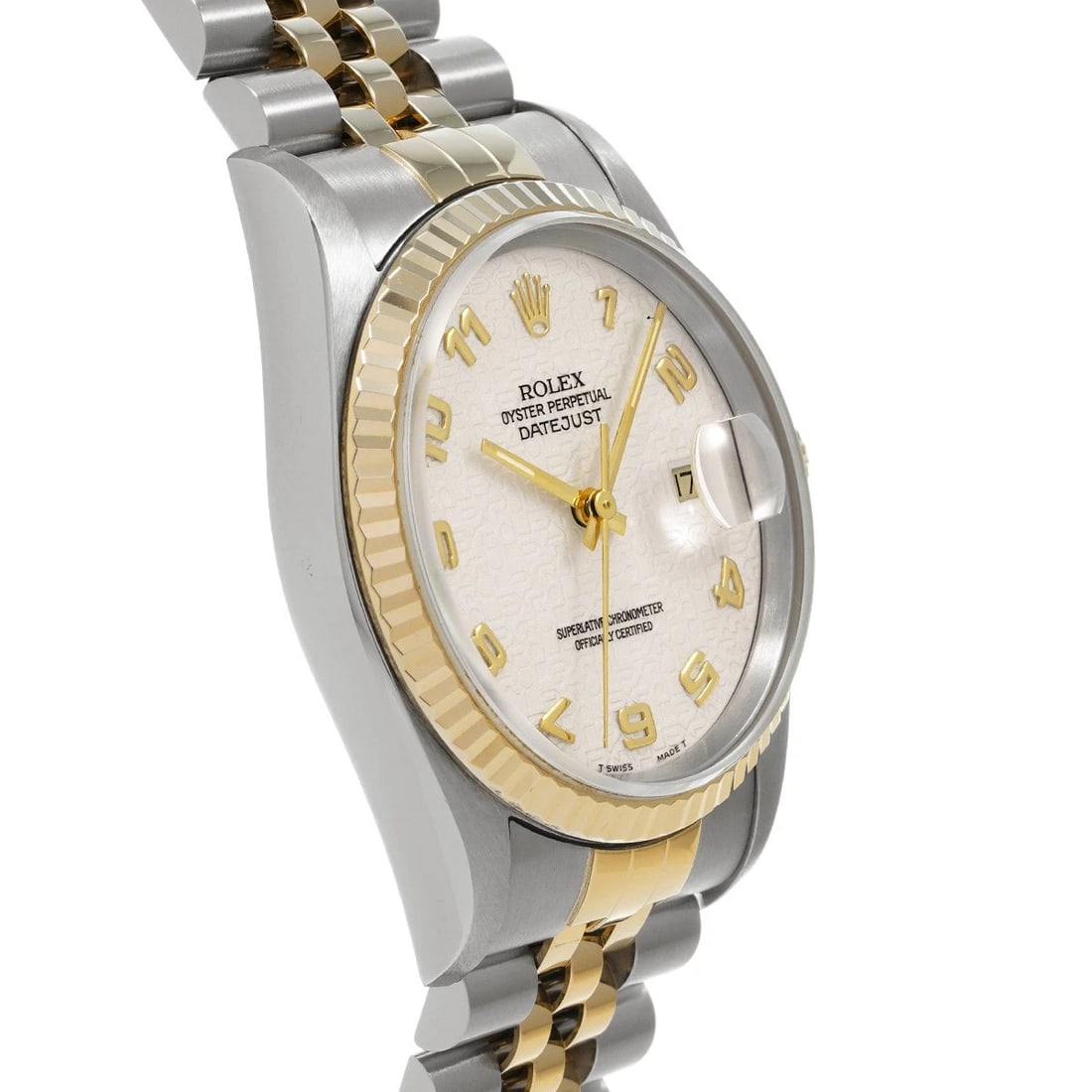 ROLEX DATEJUST IVORY COMPUTER WATCH - 3