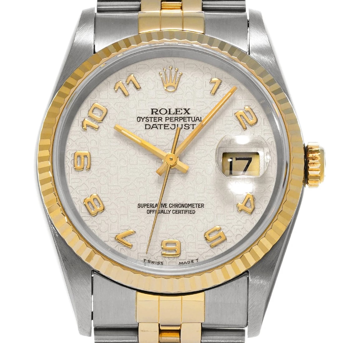 ROLEX DATEJUST IVORY COMPUTER WATCH - 4