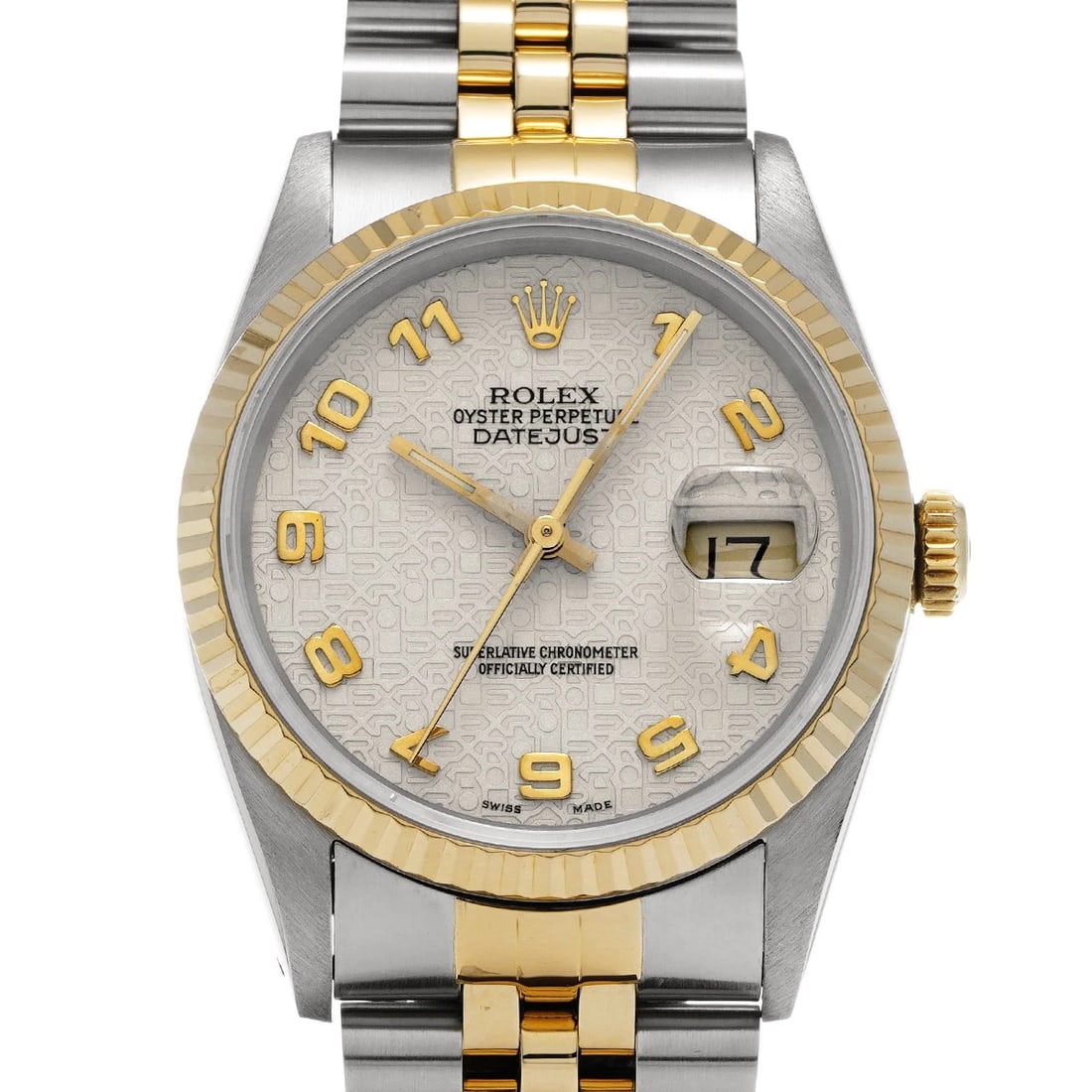 ROLEX DATEJUST IVORY COMPUTER WATCH: ROLEX Datejust Ivory Computer Watch Brand: ROLEX Type: Wristwatch Material: Band Material Stainless steel/Yellow Gold, Case Material Stainless steel Color: Dial Color Ivory Computer Size: ??Case?
