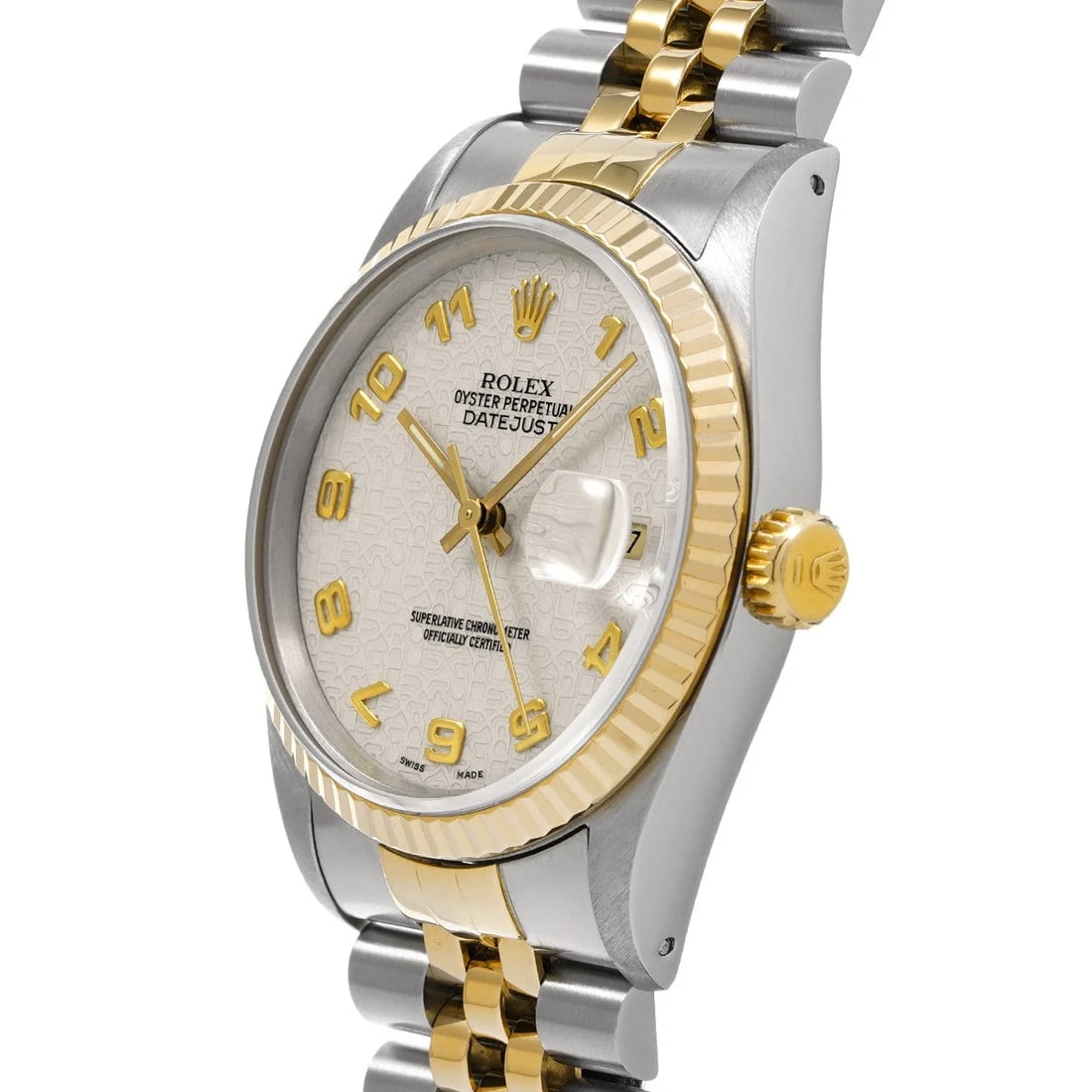 ROLEX DATEJUST IVORY COMPUTER WATCH - 2