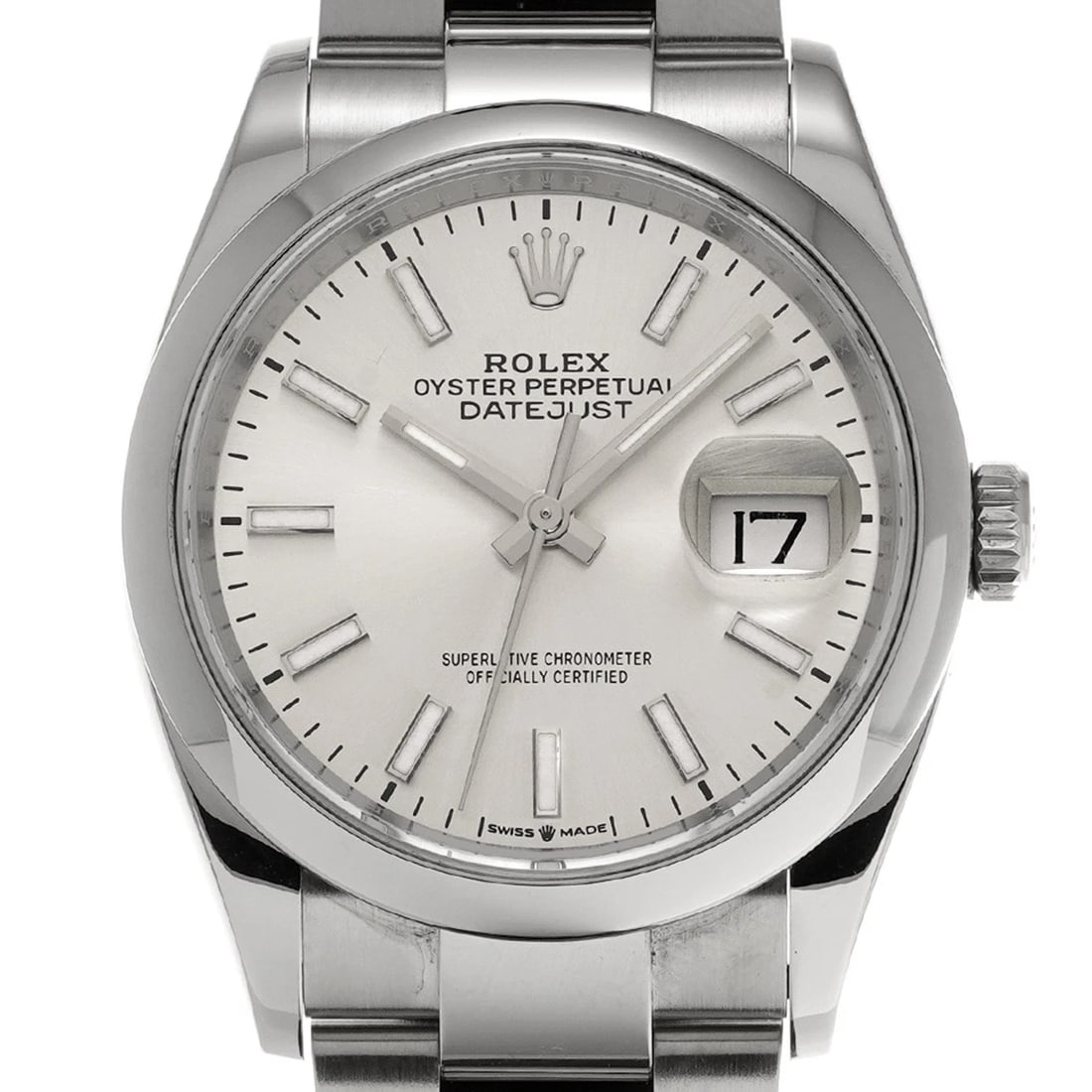 ROLEX DATEJUST SILVER WATCH - 4