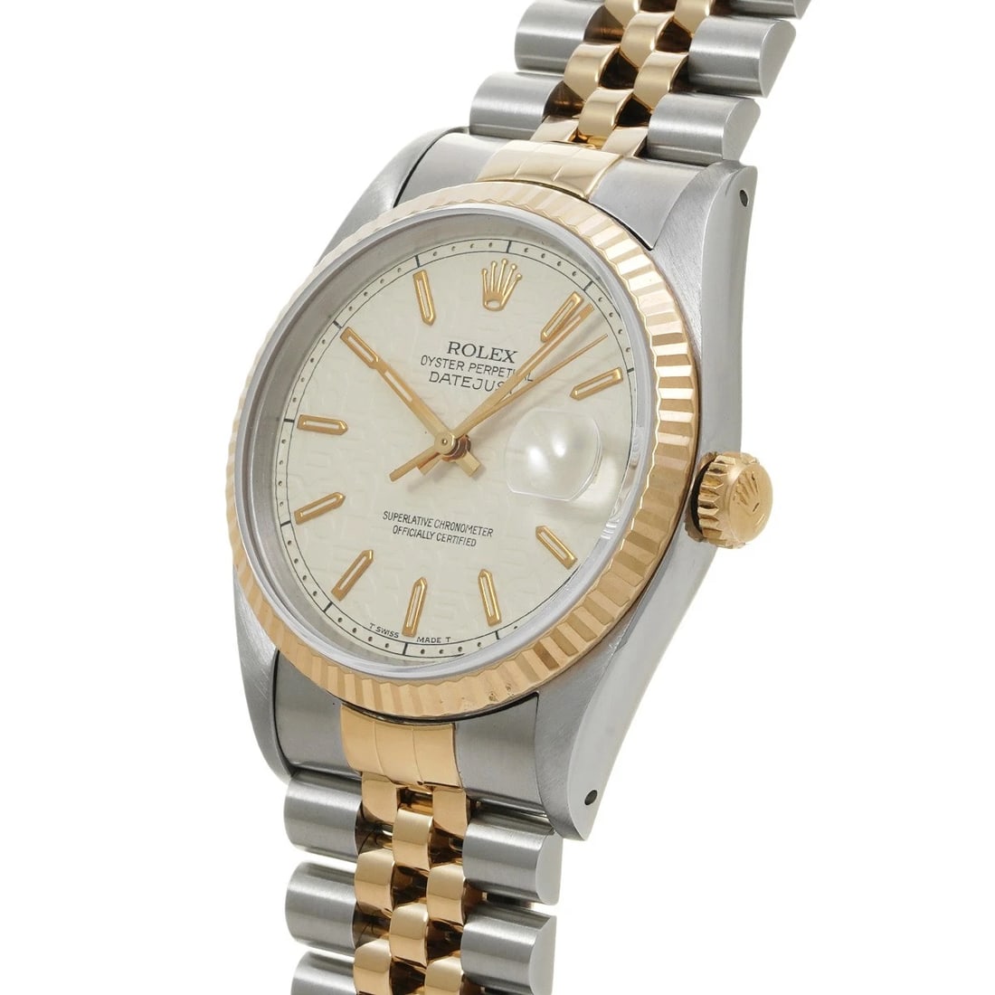 ROLEX DATEJUST IVORY COMPUTER WATCH - 2
