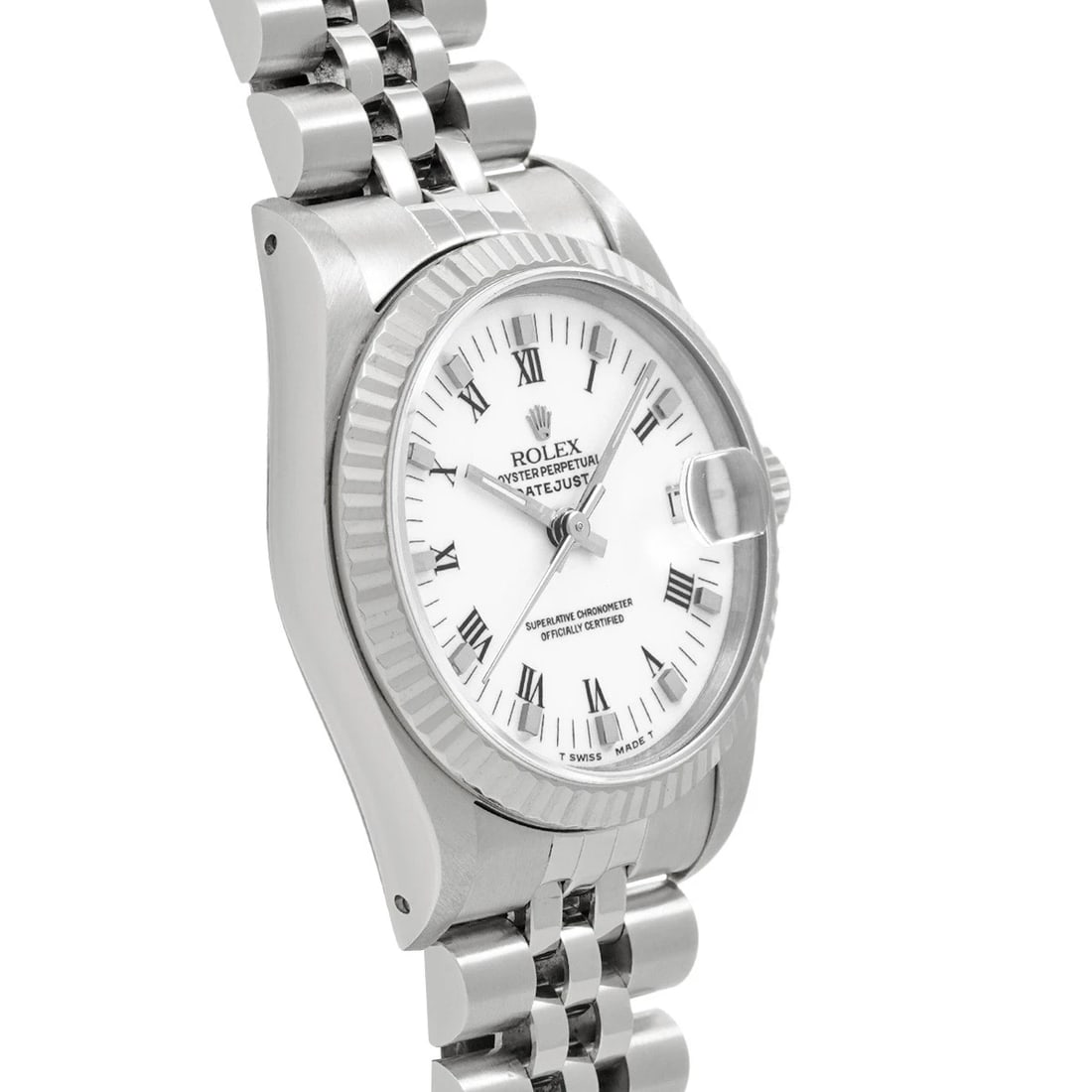 ROLEX DATEJUST WHITE WATCH - 3
