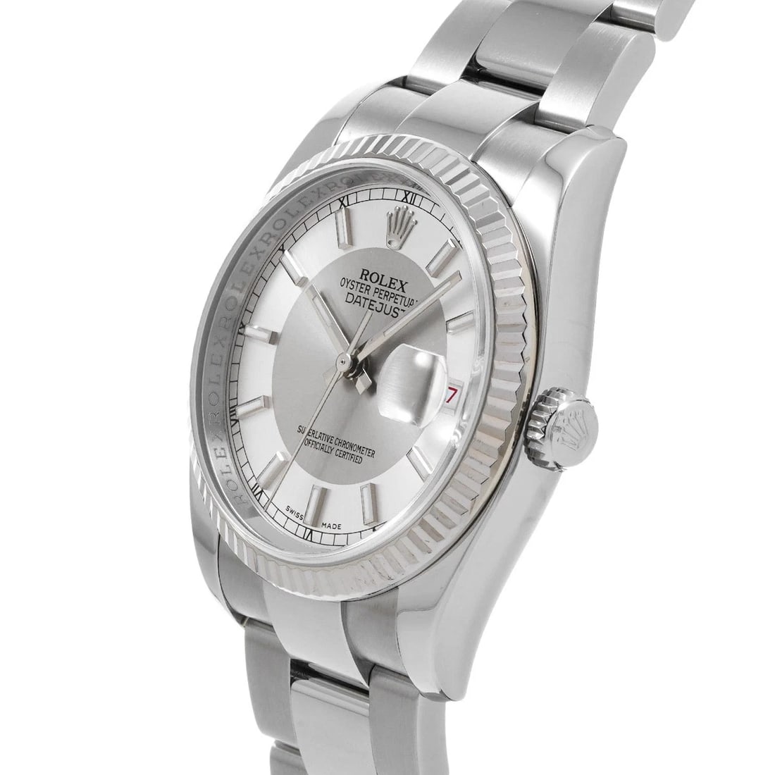 ROLEX DATEJUST SILVER WATCH - 2