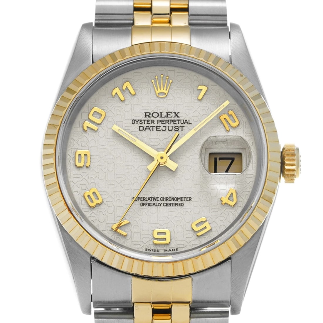ROLEX DATEJUST IVORY COMPUTER WATCH - 4