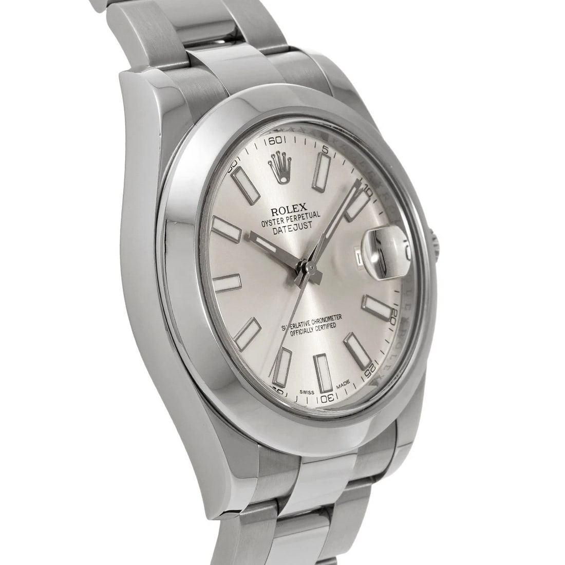 ROLEX DATEJUSTSILVER WATCH - 3
