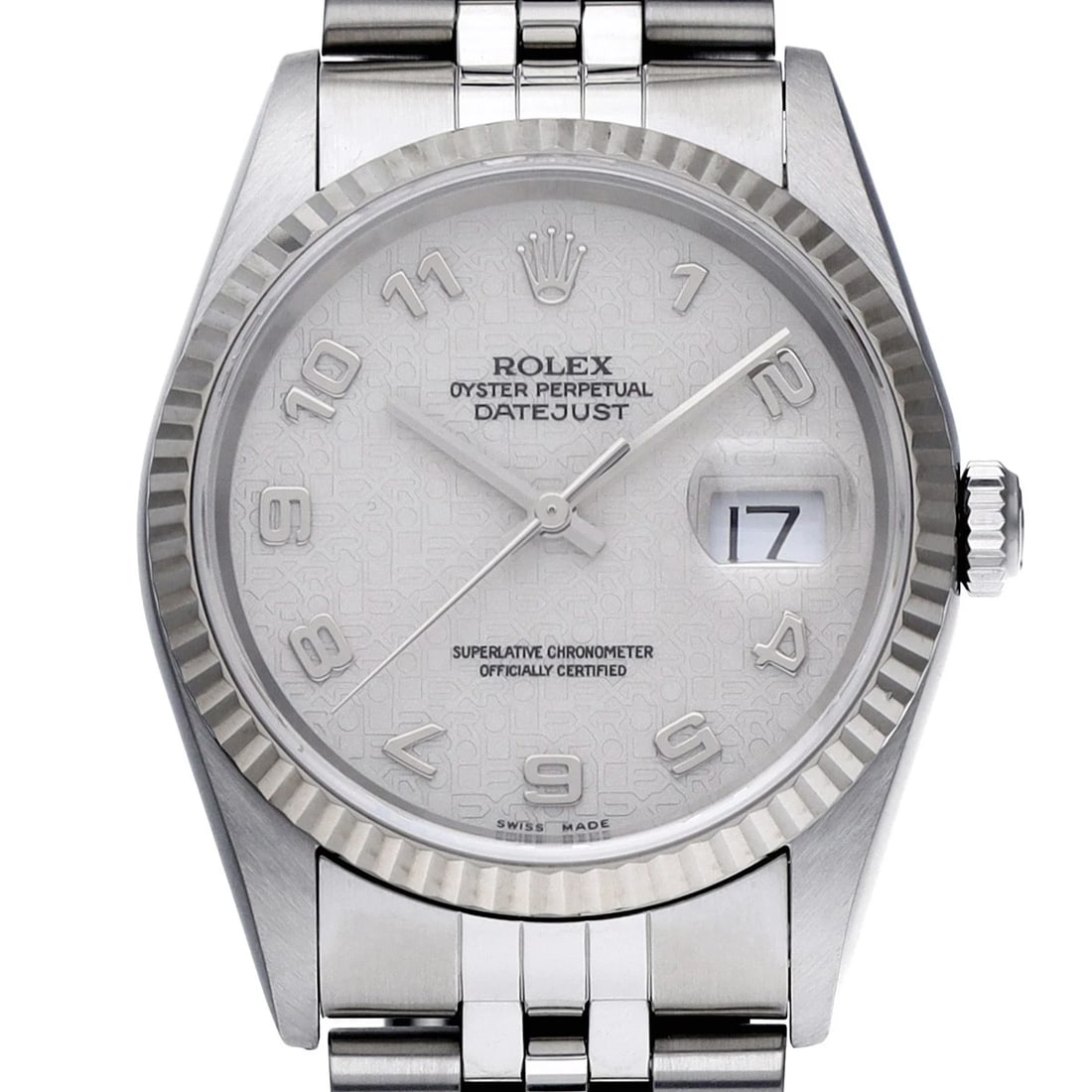 ROLEX DATEJUST IVORY COMPUTER WATCH - 4