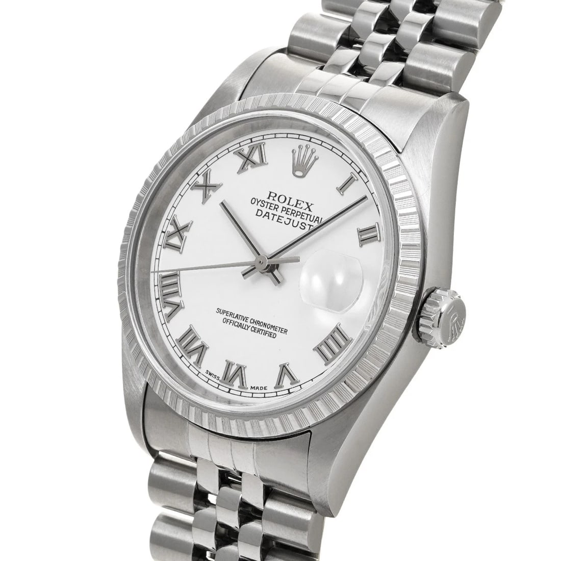 ROLEX DATEJUST WHITE WATCH - 2