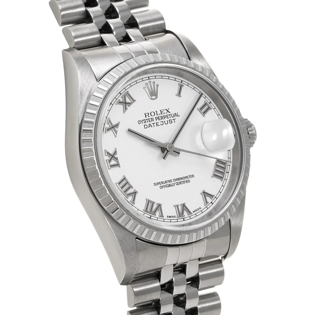 ROLEX DATEJUST WHITE WATCH - 3