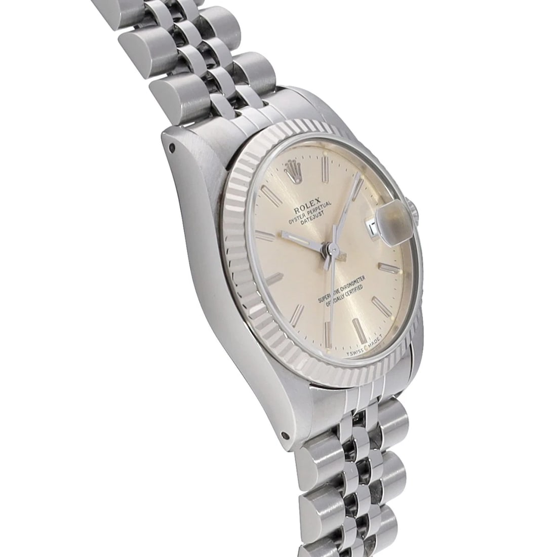 ROLEX DATEJUST SILVER WATCH - 3