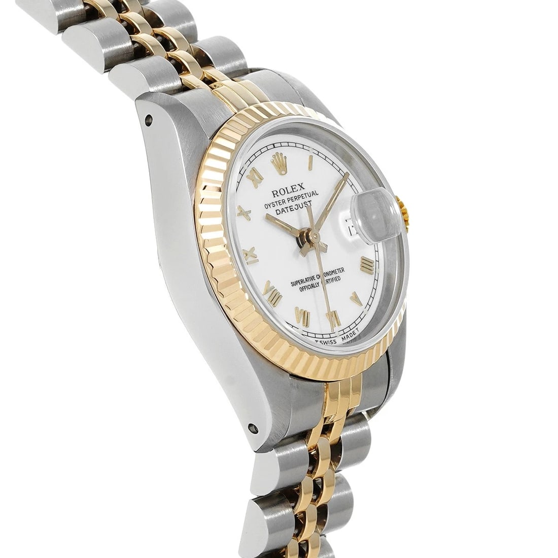 ROLEX DATEJUST WHITE WATCH - 3