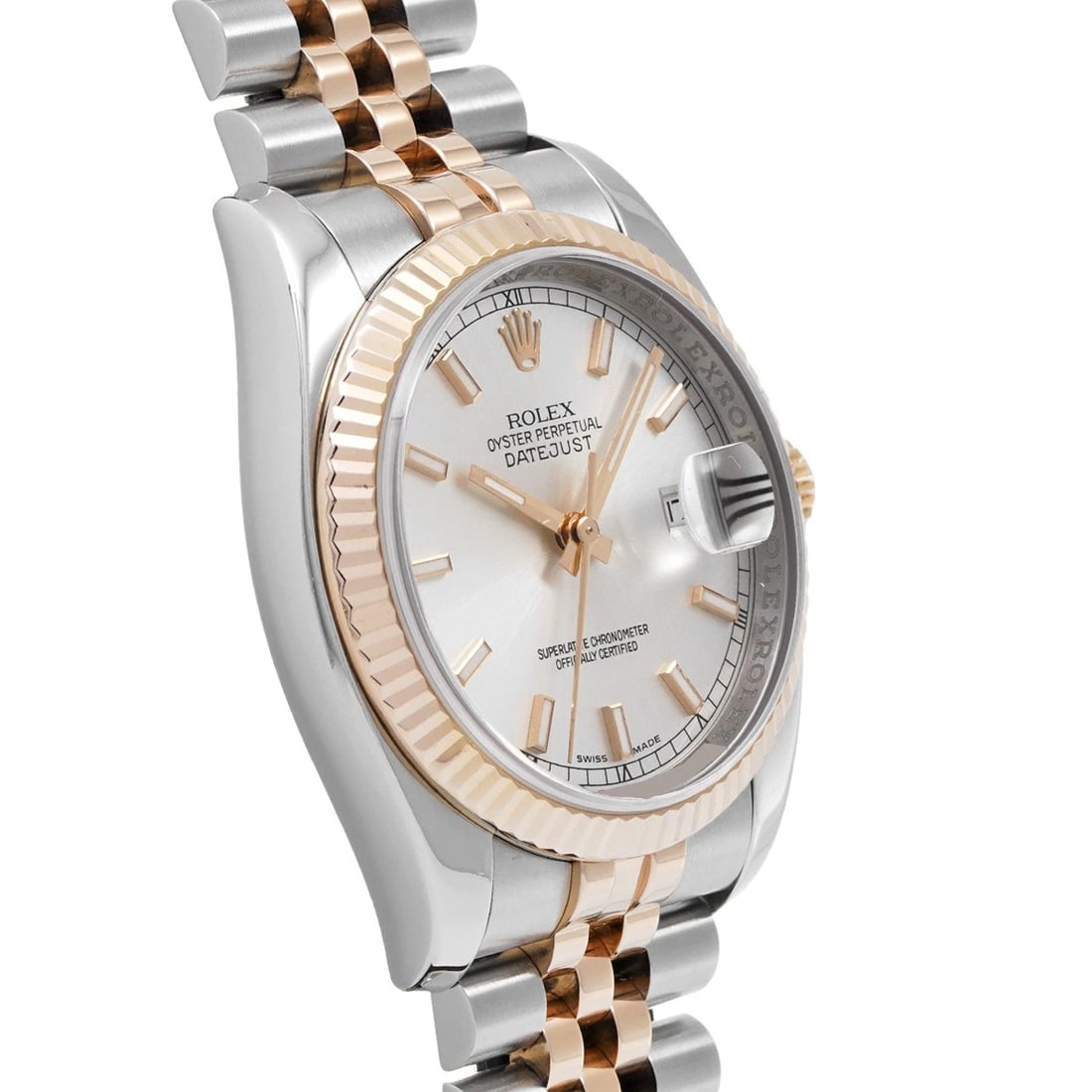 ROLEX DATEJUST SILVER WATCH - 3