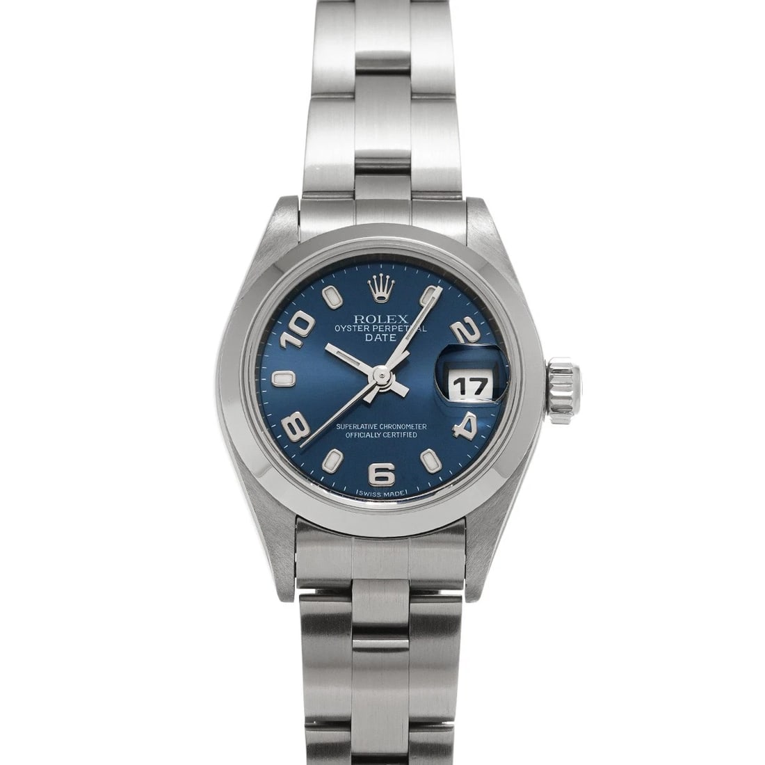 ROLEX OYSTER PERPETUAL BLUE WATCH: ROLEX Oyster Perpetual blue Watch Brand: ROLEX Type: Wristwatch Material: Band Material Stainless steel, Case Material Stainless steel Color: Dial Color blue Size: ??Case? H/about 26mm W/about
