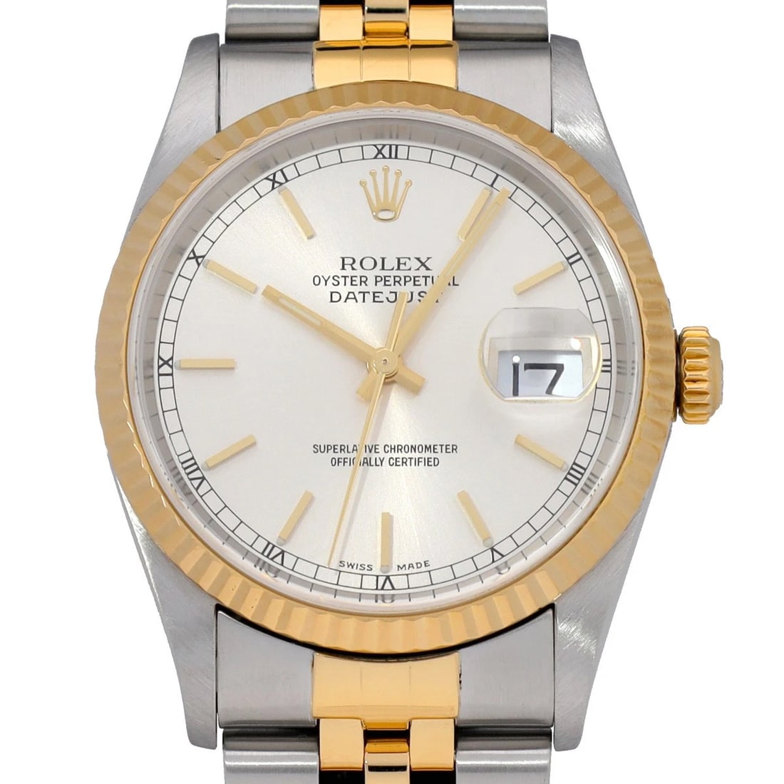 ROLEX DATEJUST SILVER WATCH - 4