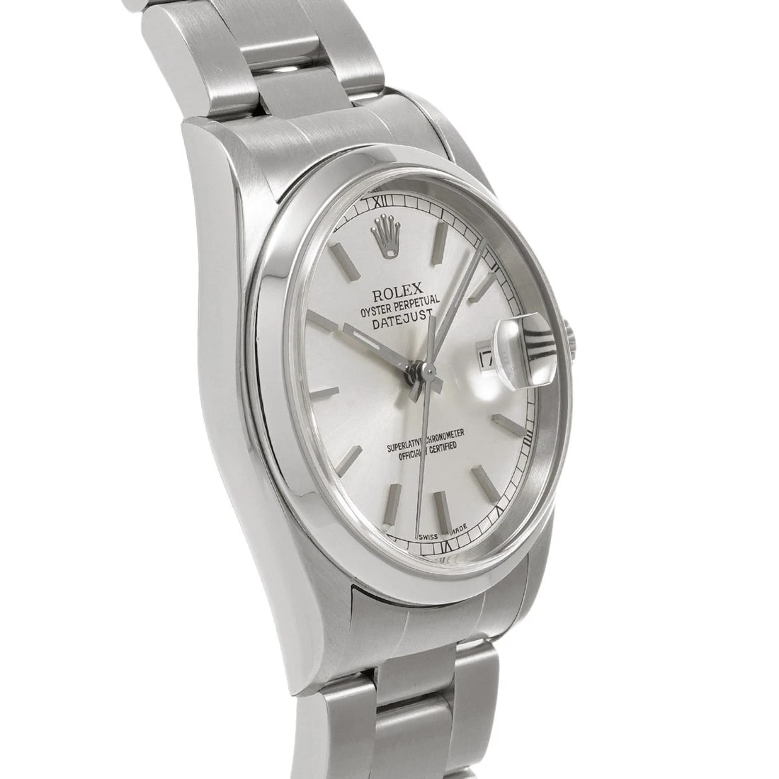 ROLEX DATEJUST SILVER WATCH - 3
