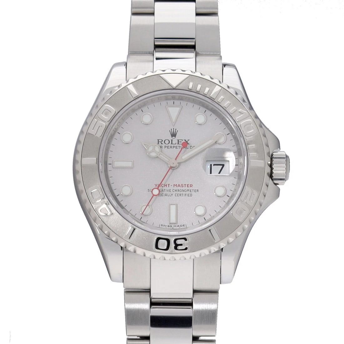 ROLEX YACHT MASTER GRAY WATCH: ROLEX Yacht Master gray Watch Brand: ROLEX Type: Wristwatch Material: Band Material Stainless steel, Case Material Stainless steel Color: Dial Color gray Size: ??Case? H/about 40mm W/about