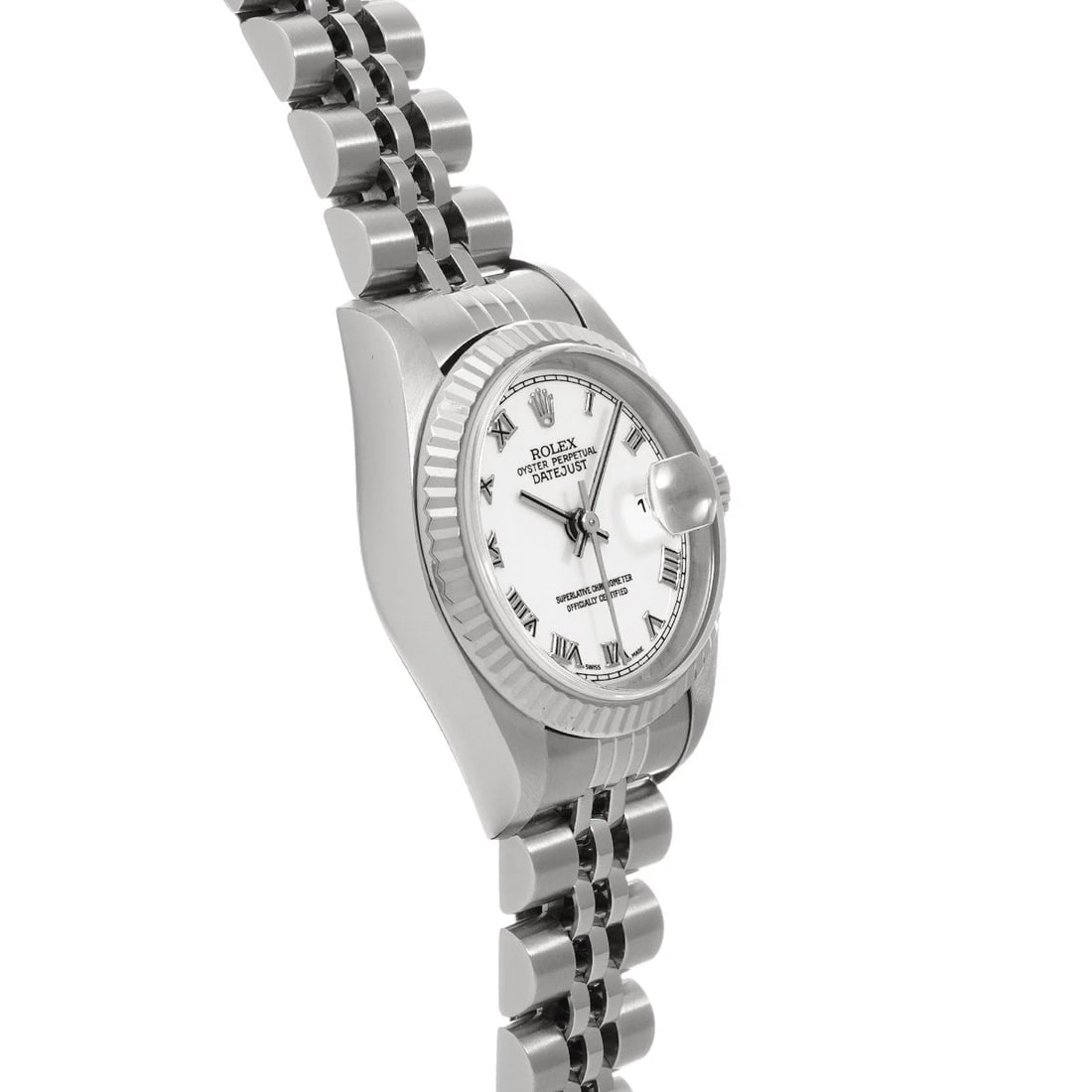 ROLEX DATEJUST WHITE WATCH - 3