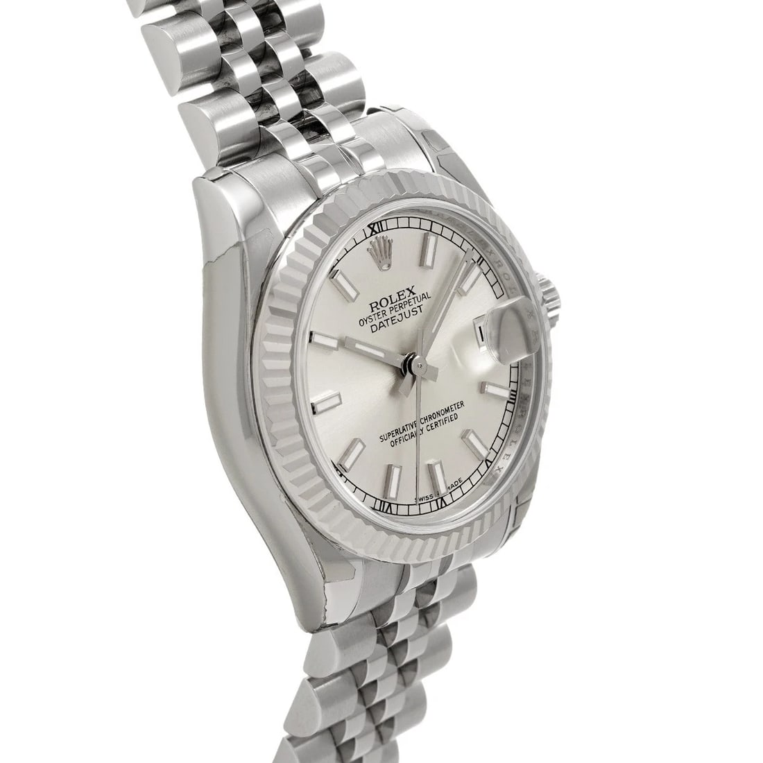 ROLEX DATEJUST SILVER WATCH - 3
