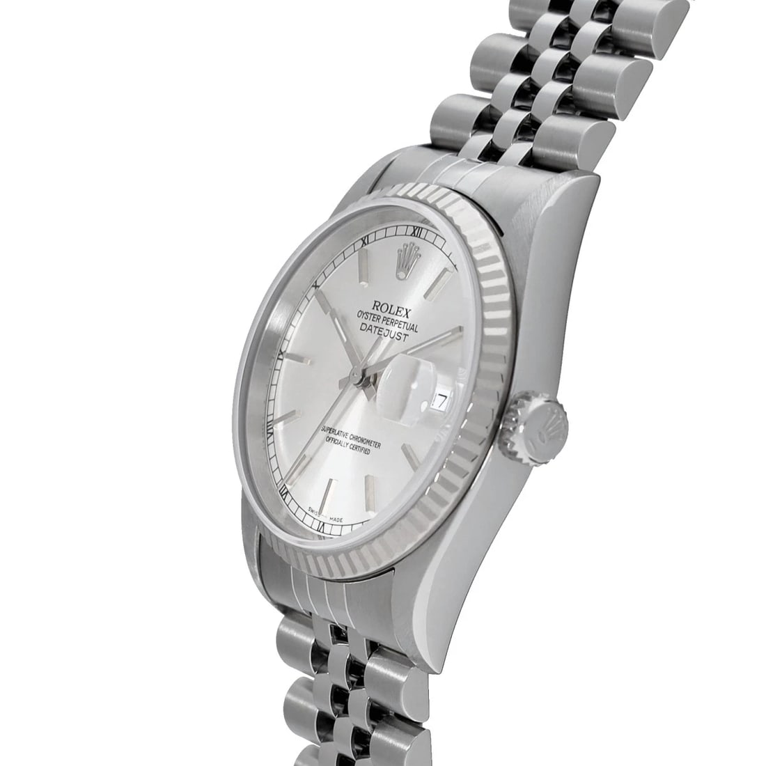 ROLEX DATEJUST SILVER WATCH - 2