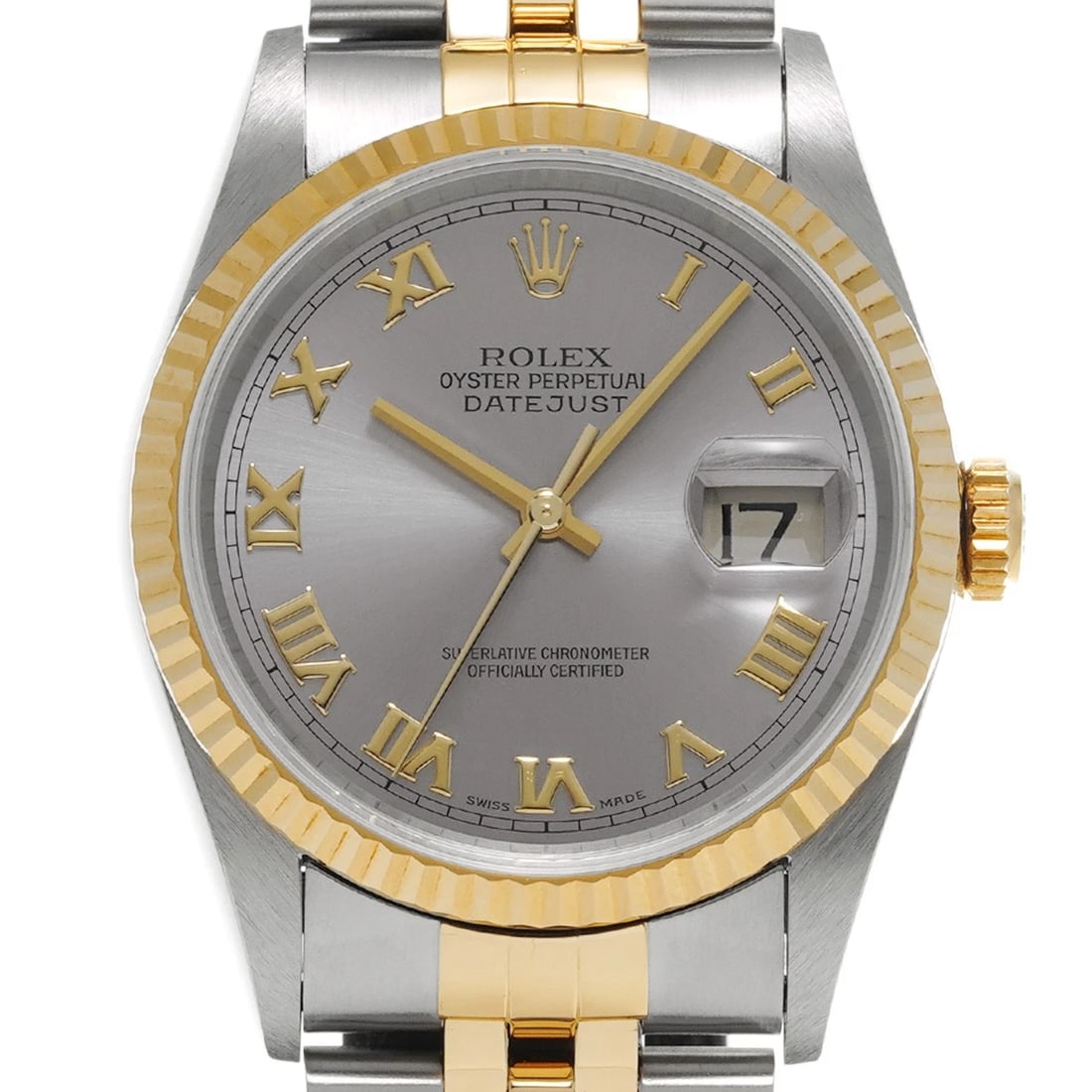 ROLEX DATEJUST GRAY WATCH - 4