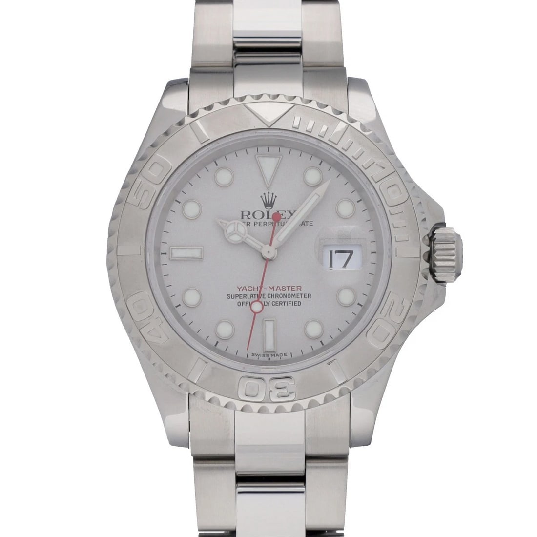 ROLEX YACHT MASTER GRAY WATCH: ROLEX Yacht Master gray Watch Brand: ROLEX Type: Wristwatch Material: Band Material Stainless steel, Case Material Stainless steel Color: Dial Color gray Size: ??Case? H/about 40mm W/about