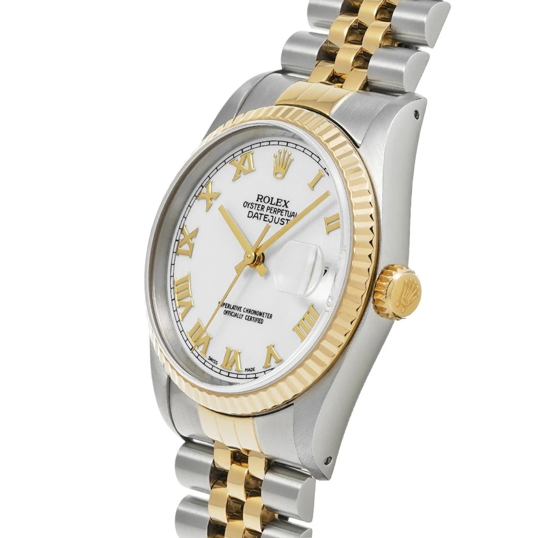 ROLEX DATEJUST WHITE WATCH - 2