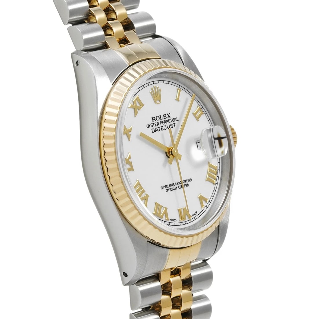 ROLEX DATEJUST WHITE WATCH - 3