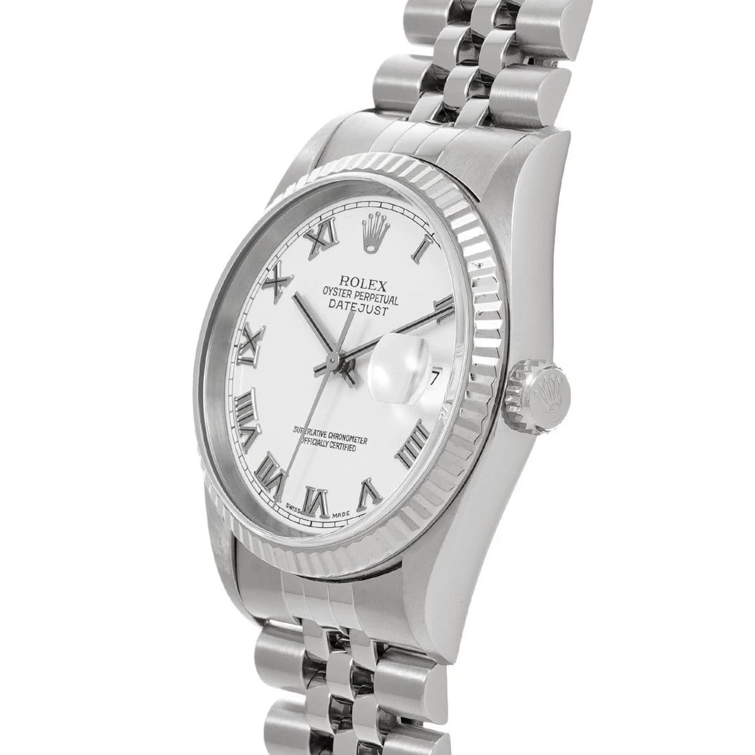 ROLEX DATEJUST WHITE WATCH - 2