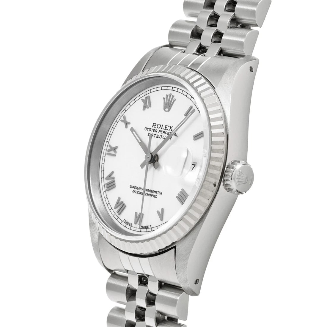 ROLEX DATEJUST WHITE WATCH - 2