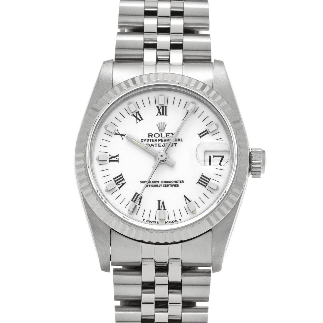 ROLEX DATEJUST WHITE WATCH: ROLEX Datejust white Watch Brand: ROLEX Type: Wristwatch Material: Band Material Stainless steel, Case Material Stainless steel Color: Dial Color white Size: ??Case? H/about 31mm W/about 31mm