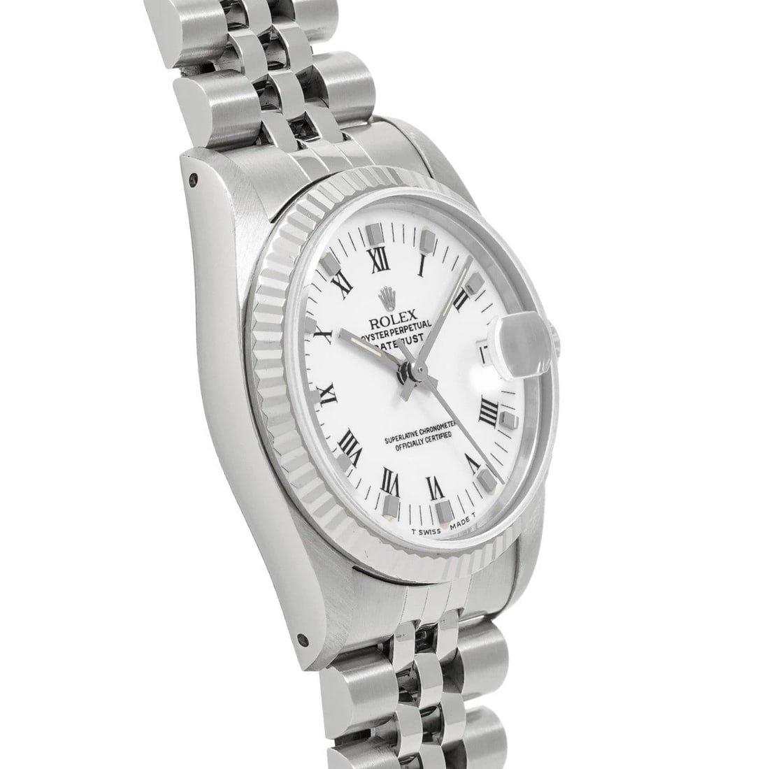 ROLEX DATEJUST WHITE WATCH - 3
