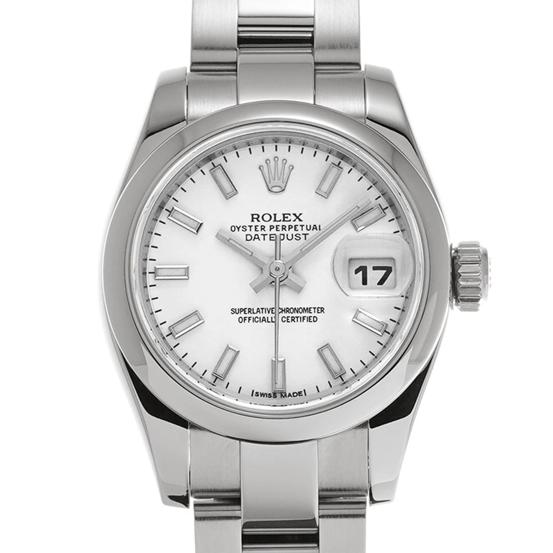 ROLEX DATEJUST WHITE WATCH - 4