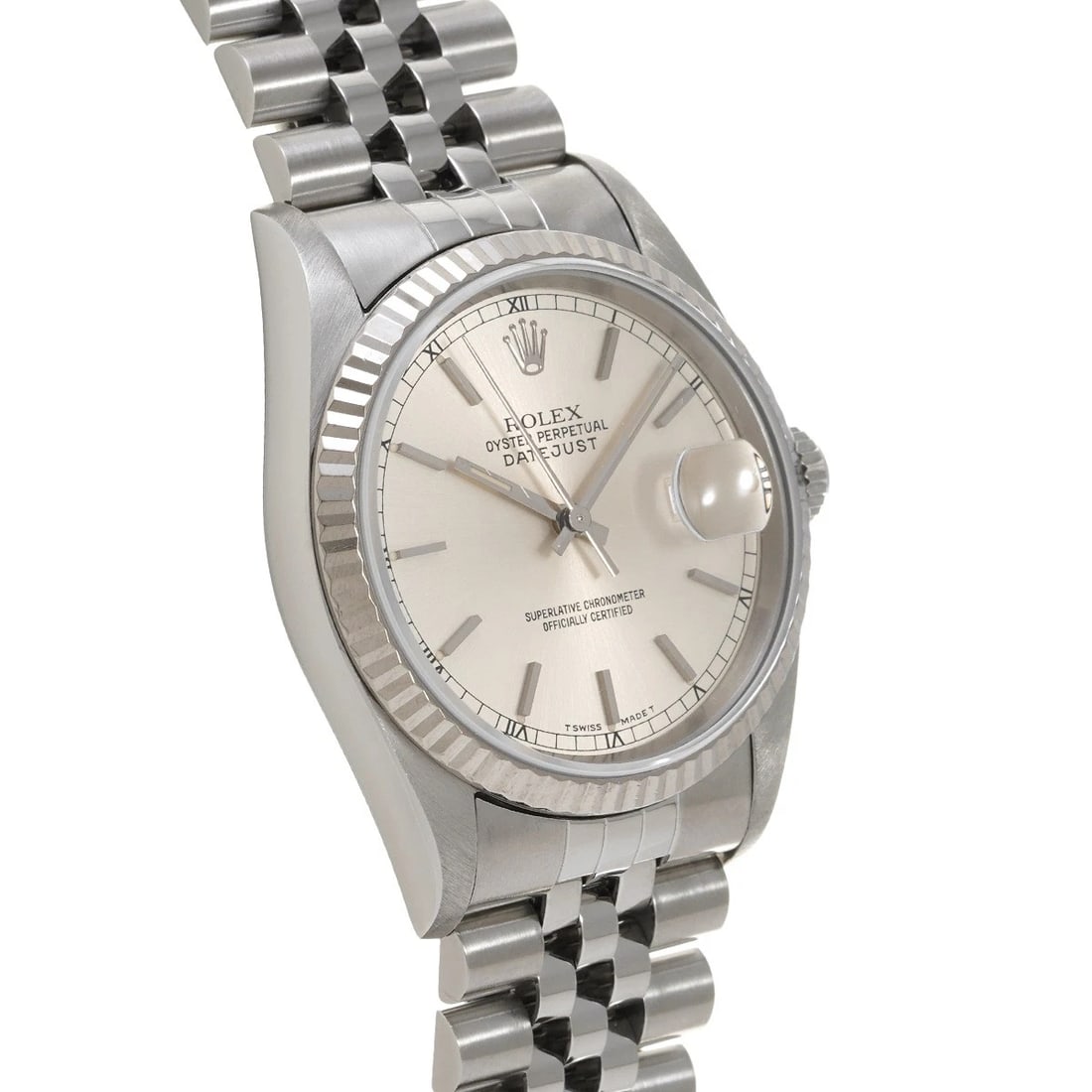 ROLEX DATEJUST SILVER WATCH - 3
