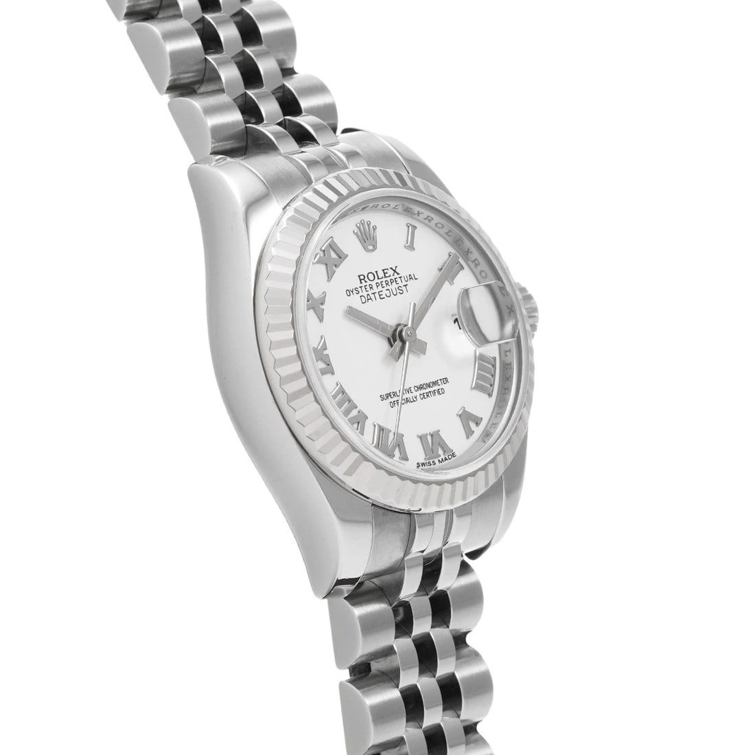 ROLEX DATEJUST WHITE WATCH - 3