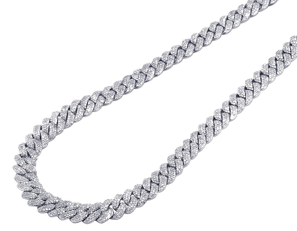SINGLE ROW DIAMOND MIAMI CUBAN LINK CHAIN NECKLACE (1 of 3)