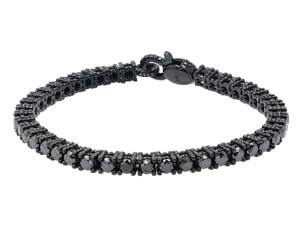 BLACK DIAMOND DOUBLE ROW TENNIS BRACELET (1 of 2)