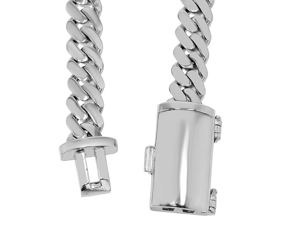 CURB SOLID MIAMI CUBAN LINK CHAIN BRACELET - 2