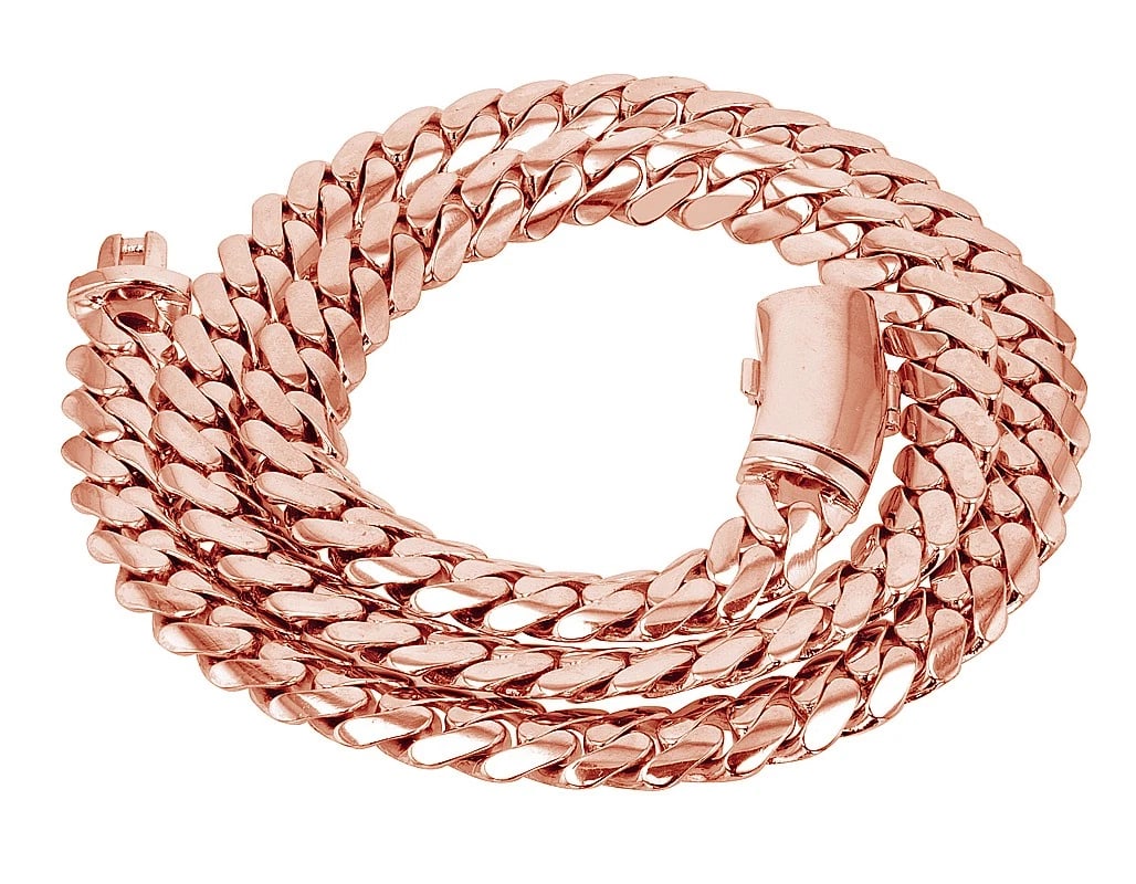 CURB SOLID MIAMI CUBAN LINK CHAIN NECKLACE - 3