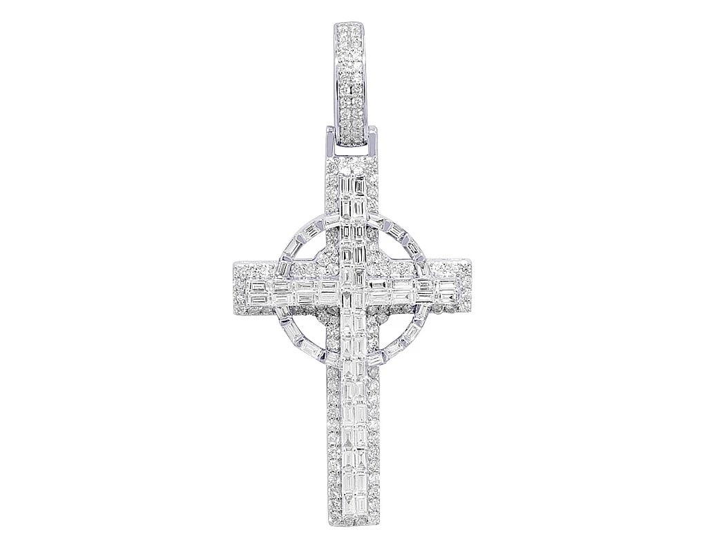 STYLISH BAGUETTE RING REAL DIAMOND PENDANT WHITE GOLD: Stylish Baguette Ring Real Diamond Pendant White Gold Brand: None Type: Necklace Material: 14k White Gold Main Stone/Creation Natural Color: White Gold Size: Dimension L 2.8" W 1.4" H 7mm 