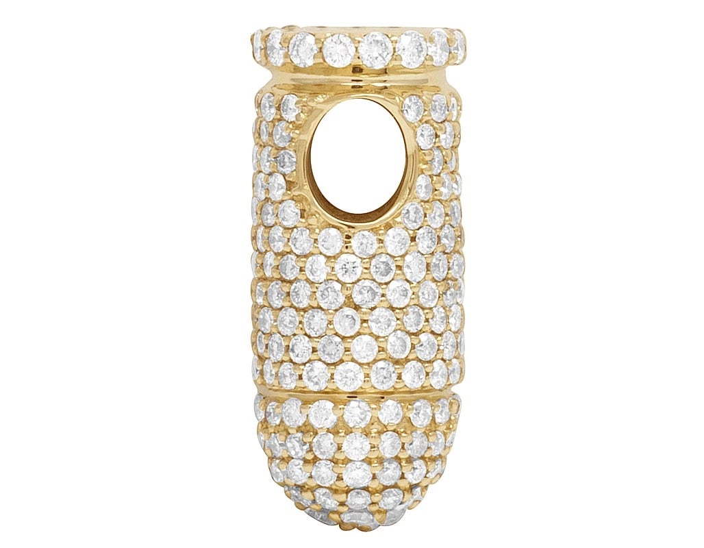 14K YELLOW GOLD REAL DIAMOND CHARM PENDANT: 14K Yellow Gold Real Diamond Charm Pendant Brand: None Type: Pendant Material: 14k Yellow Gold Main Stone/Creation Natural Color: Yellow Gold Size: Dimension 8 inch Accessories: None Acces