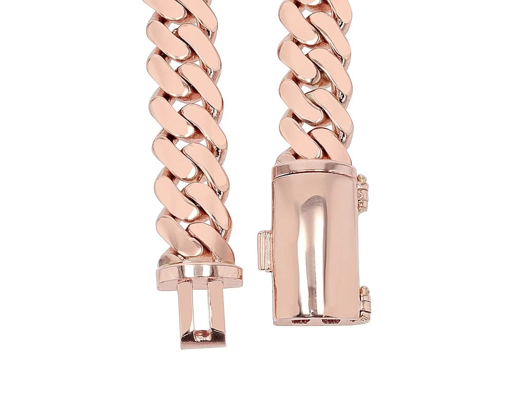 CURB SOLID MIAMI CUBAN LINK CHAIN BRACELET - 2