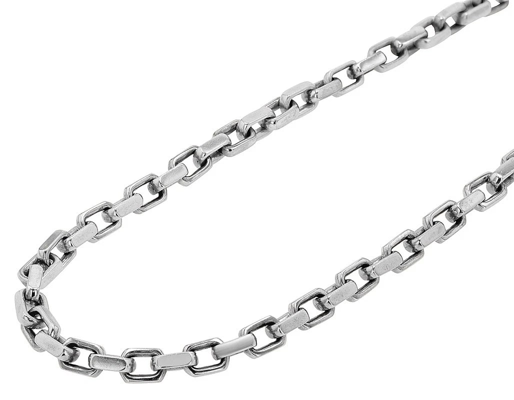 REAL SOLID CABLE HERMES LINK CHAIN NECKLACE: Real Solid Cable Hermes Link Chain Necklace Brand: None Type: Necklace Material: 10k,14k White Gold Color: White Gold Size: Necklace Length 18 In-26 In Width 5mm Accessories: None Accessor
